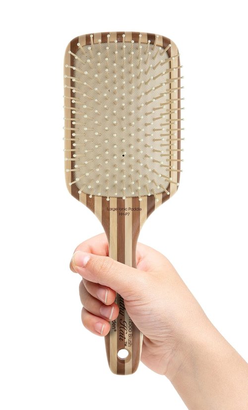 Olivia Garden Bamboo Ionic Paddle Hair Brush - Eco-Friendly Design for Healthy Hair
