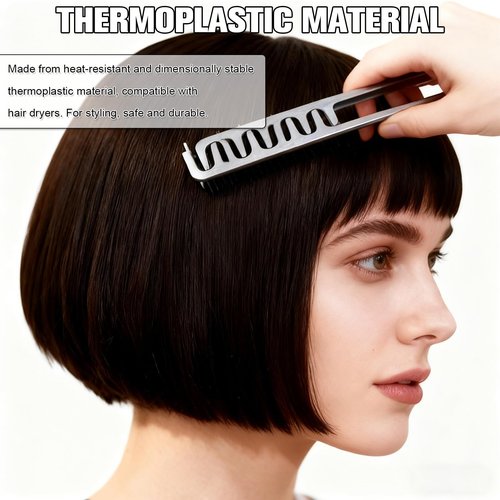 Texture Comb, Volumizing Wide-Tooth Hair Styling Comb, Fluffy Styling Combs, Fringe Parting Brush for Most Hair Types, Creates Fluffy & Layered Hairstyle for Women & Men (Grey)
