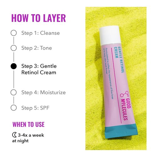Good Molecules Gentle Retinol Cream - Anti-Aging Night Cream with Bakuchiol for Fine Lines & Wrinkles
