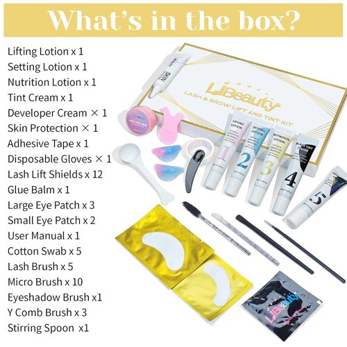 Libeauty Lash Lift & Color Kit | DIY Eyelash Perm & Brow Lamination for Voluminous Lashes