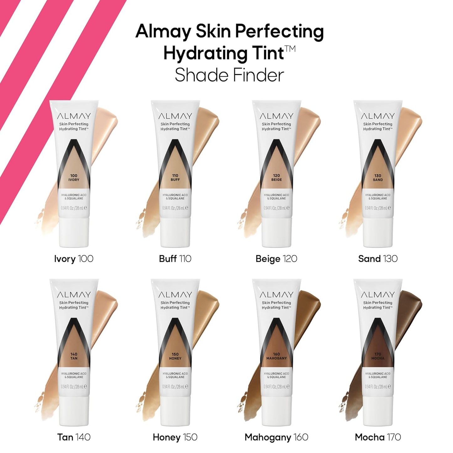 Almay Hydrating Liquid Foundation Tint - Lightweight, Naturally Dewy Finish, Hypoallergenic, 120 Beige, 0.94 fl oz