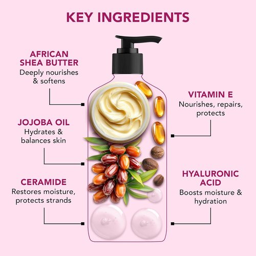 Botanic Hearth African Shea Butter Shampoo - Nourishing Jojoba Oil & Hyaluronic Acid | Clarifying Formula for All Hair Types, 16 Fl Oz
