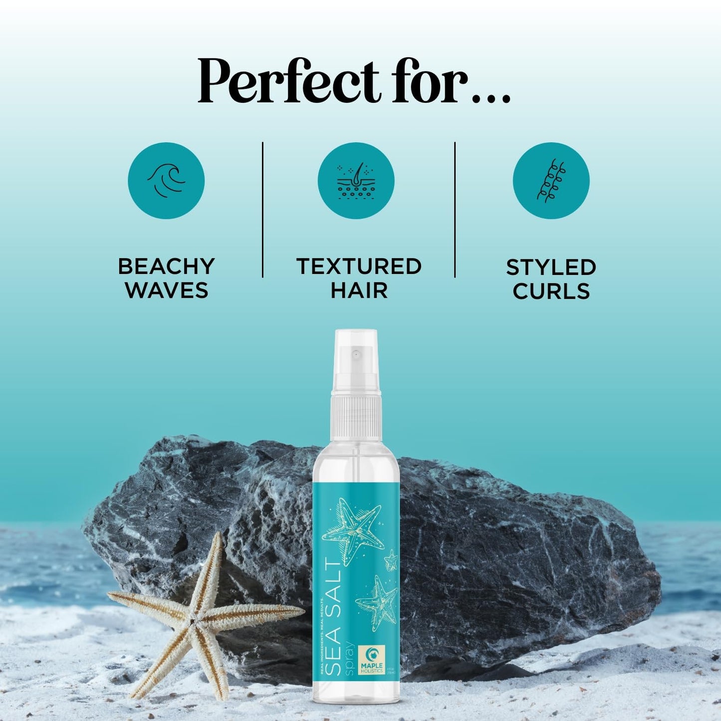 Skiennix Volumizing Sea Salt Spray - Texturizing Beach Waves & Curl Activator with Argan Oil | 8 oz
