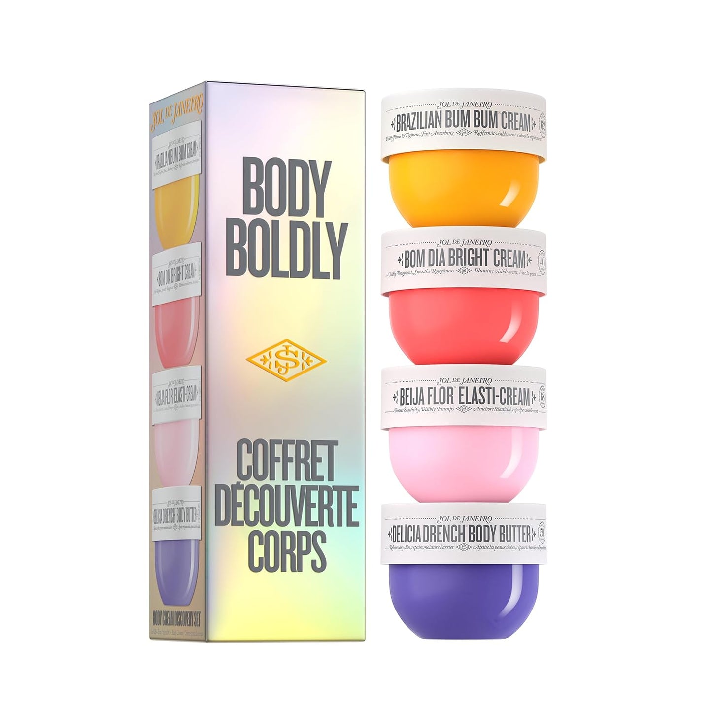 Sol de Janeiro Body Boldly Body Cream Discovery Set - Trial Size Beauty Minis Gift Set | 4 x 25mL