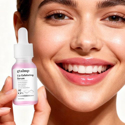 gtalmp PHA 5% Exfoliating Lip Serum - Gentle Overnight Treatment for Dry, Flaky Lips, Hydrating Lip Exfoliator & Primer for Smoother, Softer & Plump-Looking Lips (1)