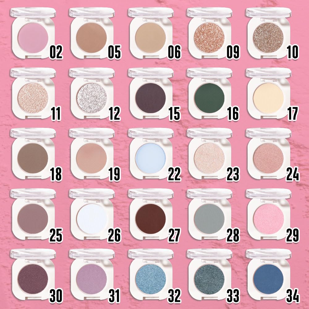 WanTuoluo Light Peach Matte Eyeshadow Palette - Blendable Vegan Makeup | Holographic Pressed Powder