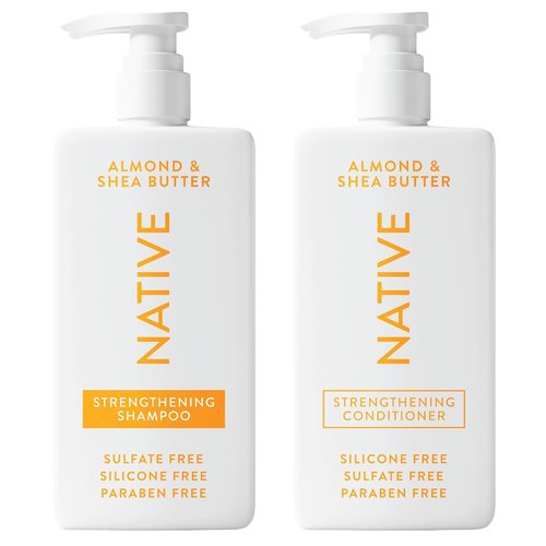 Native Shampoo and Conditioner - Naturally Derived, Sulfate & Dye Free | Almond & Shea Butter, 16.5 fl oz Each (2 Pack)