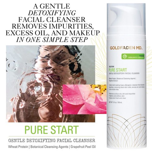 GOLDFADEN MD Pure Start Gentle Detoxifying Facial Cleanser - 5 Fl Oz for Radiant Skin