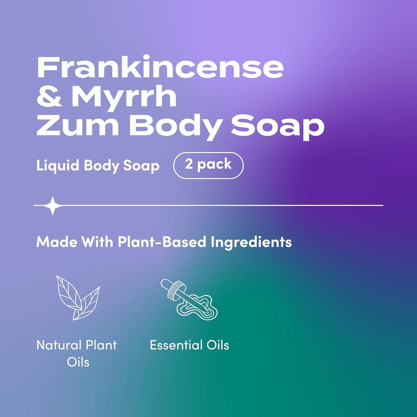 Zum Body Soap - Frankincense & Myrrh Scent - 16 Fl Oz | Set of 2 for Luxurious Skin Care