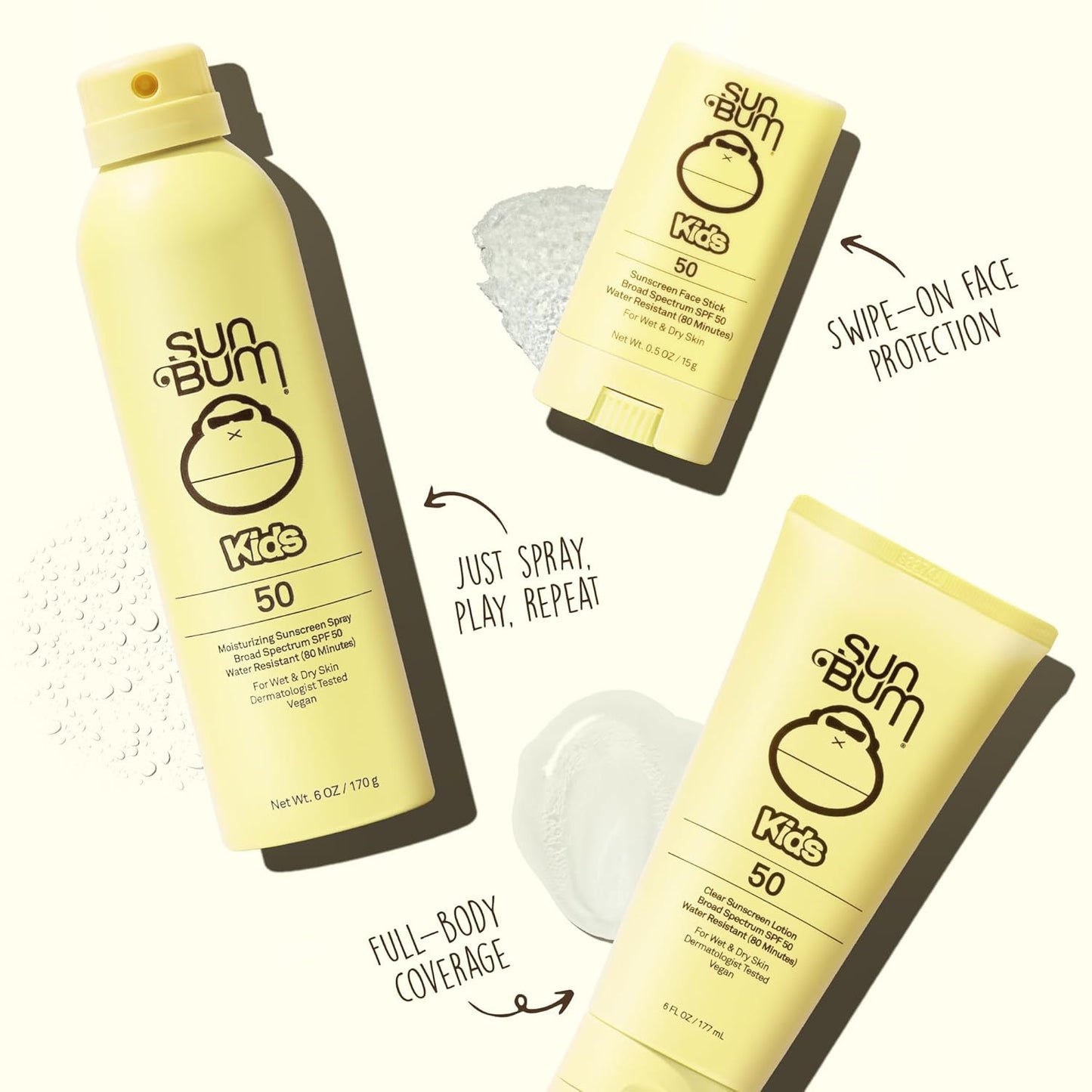 Sun Bum Kids SPF 50 Clear Face Stick Sunscreen - Broad Spectrum Protection with Vitamin E - Travel Size 0.53 oz