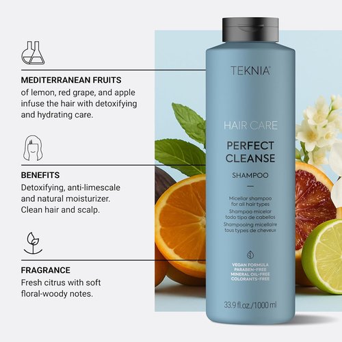 LAKMÉ Teknia Perfect Cleanse Shampoo - Deep Cleansing Clarifying Shampoo for Scalp & Hair