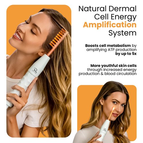 Pure Daily Care NuDerma Handheld Skin Therapy Wand Machine w/Neon – Anti-Aging - Skin Tightening - Wrinkle Reducing - Dark Circles – Clarifying - Hair & Scalp Stimulator