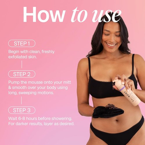 Bali Body Deep Violet Self-Tanning Mousse & Mitt Bundle - Streak-Free, Natural Bronzed Shade | Vegan & Cruelty-Free