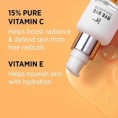 IT Cosmetics Bye Bye Dullness Vitamin C Serum - Boost Radiance & Hydrate in 10 Days - Vegan - 0.85 fl oz