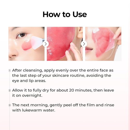 Dr. Melaxin TX Astaxanthin Overnight Peel-Off Mask - Hydrating, Firming & Skin Tone Enhancing Face Treatment