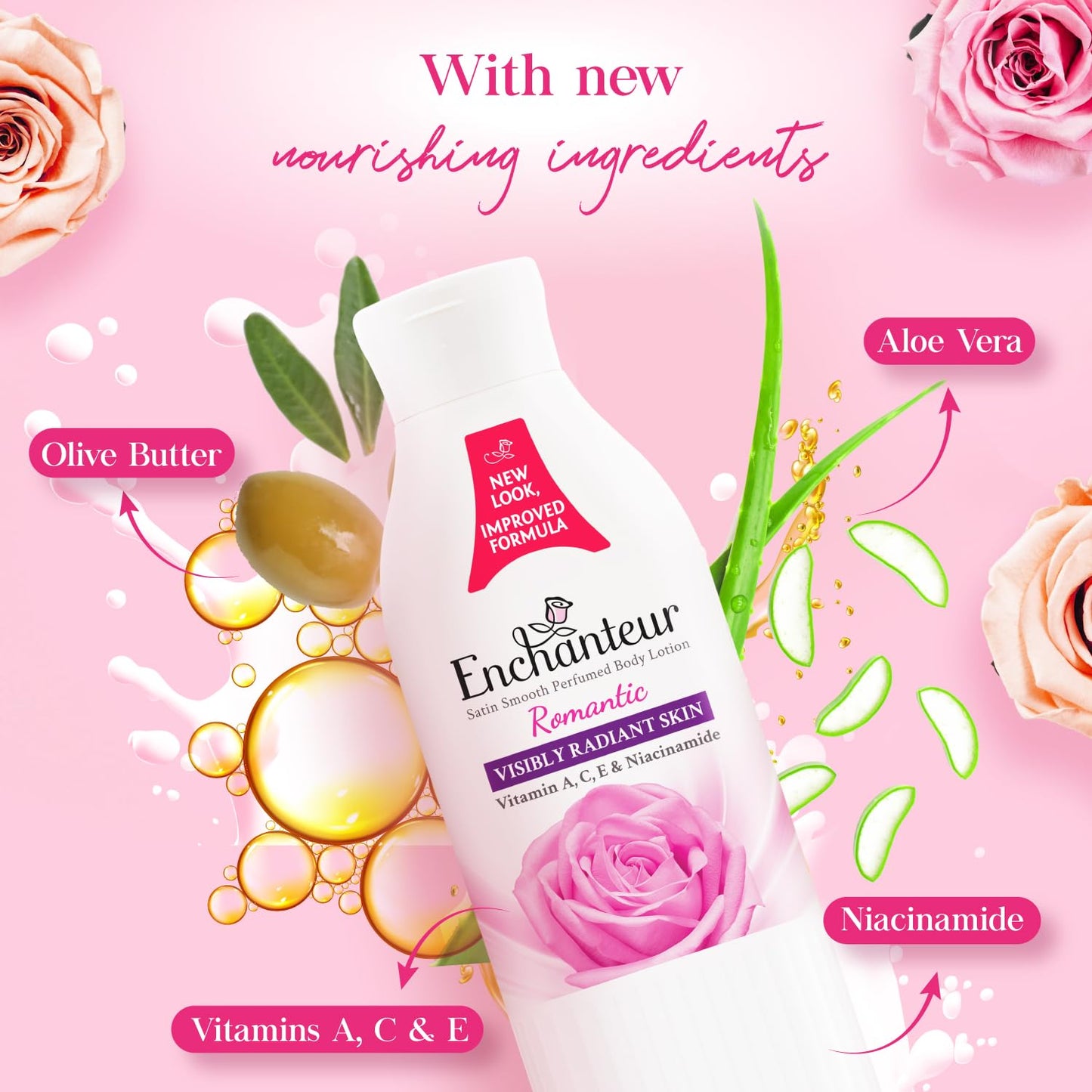 Enchanteur Perfumed Body Lotion - Moisture Silk Formula for Silky Skin | 250 ml