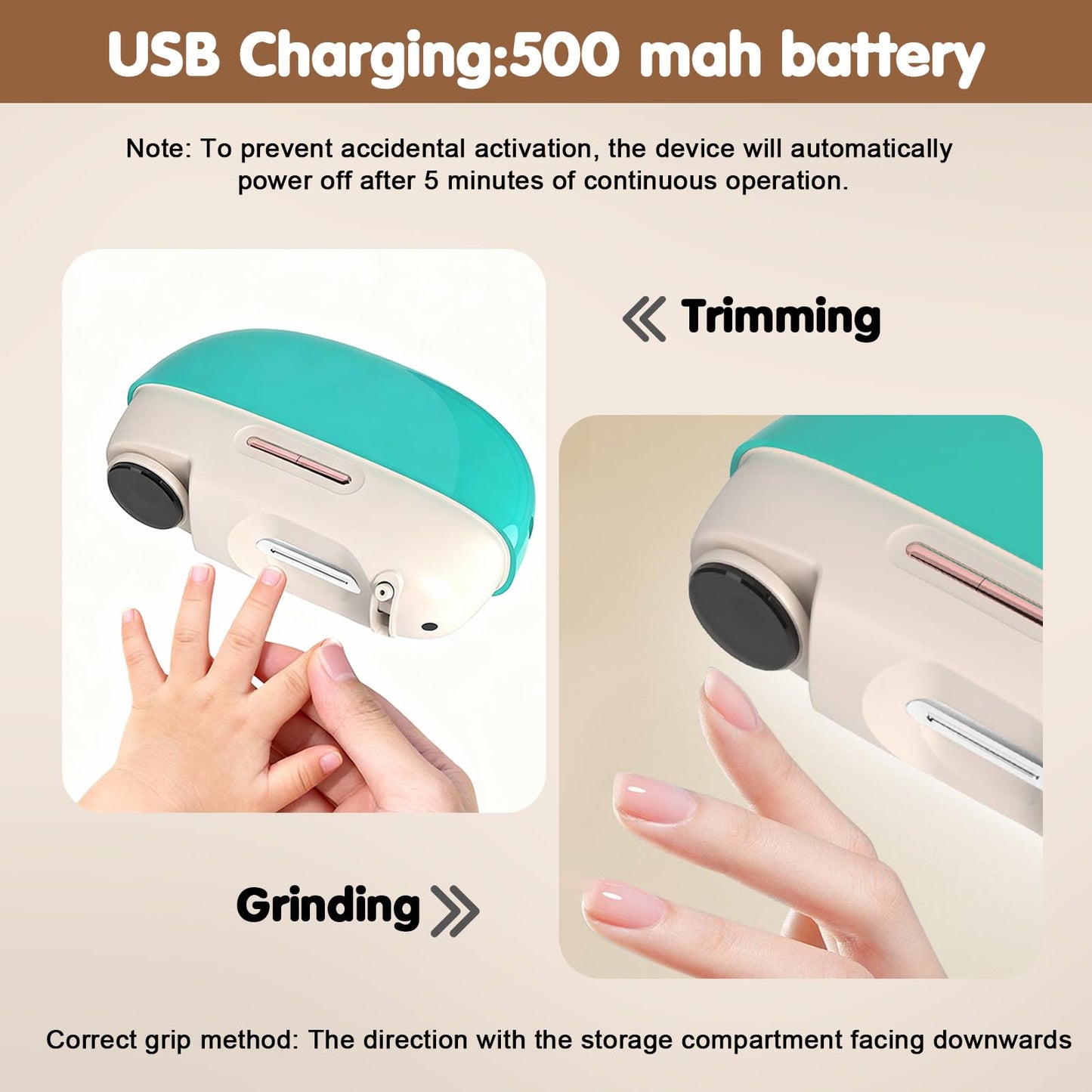 Electric Nail Clipper, Adjustable Blade Opening for Thick Nails, Electric Nail Clippers for Seniors & Adults, Baby Electric Nail Trimmer, Automatic Nail Clipper for Fingernail & Toe (Upgraded White)