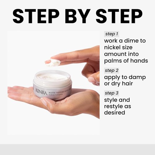 Kenra Matte Texture Putty 10 - Medium Hold Hair Styler | Flexible Matte Finish | Moisture Replenishing for All Hair Types