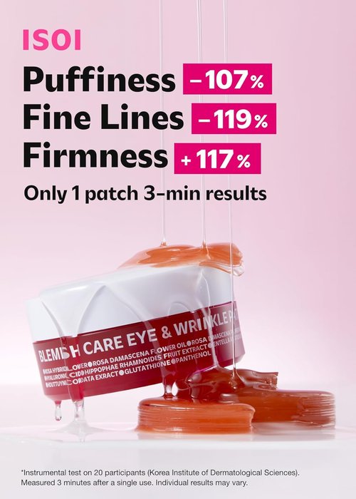 ISOI Blemish Care Under Eye Patches - Hydrating Gel Masks for Dark Circles & Puffiness | 90 Pcs, 3.17 Oz