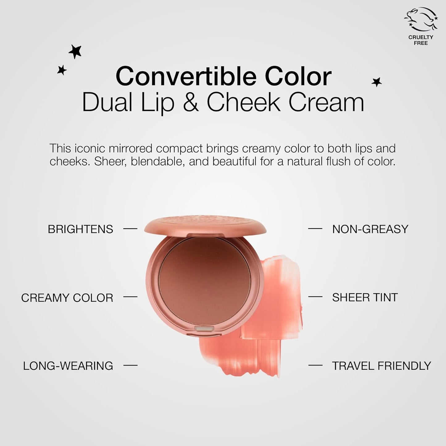 Stila Convertible Color - Dual Lip & Cheek Cream for Natural Dewy Finish | Travel-Friendly Compact