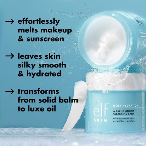 e.l.f. SKIN Makeup Melting Cleansing Balm - Hydrating Face Cleanser with Hyaluronic Acid