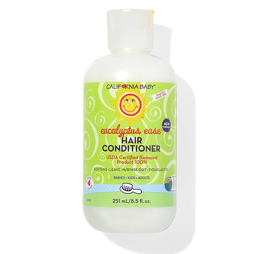 California Baby Eucalyptus Ease Hair Conditioner - 100% Plant-Based Kids Conditioner | Rinse-Out or Leave-In | 251 mL / 8.5 oz