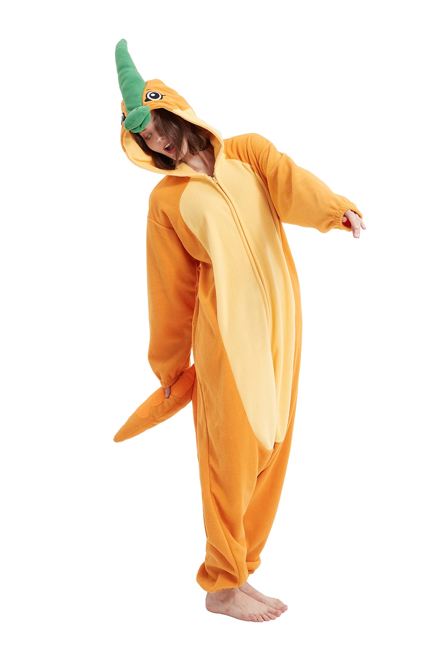 DarkCom Animal Onesie Unisex Adult Christmas Pajamas Cosplay Parasaurolophus Homewear One Piece Sleepwear Small