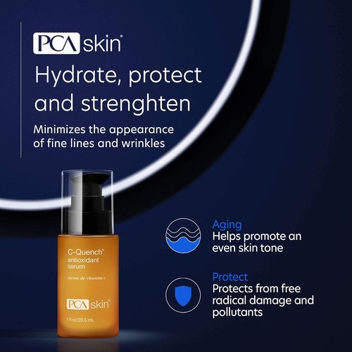 PCA SKIN Vitamin C Quench Face Serum - Hydrating Antioxidant for Oily & Acne-Prone Skin (1 fl oz)