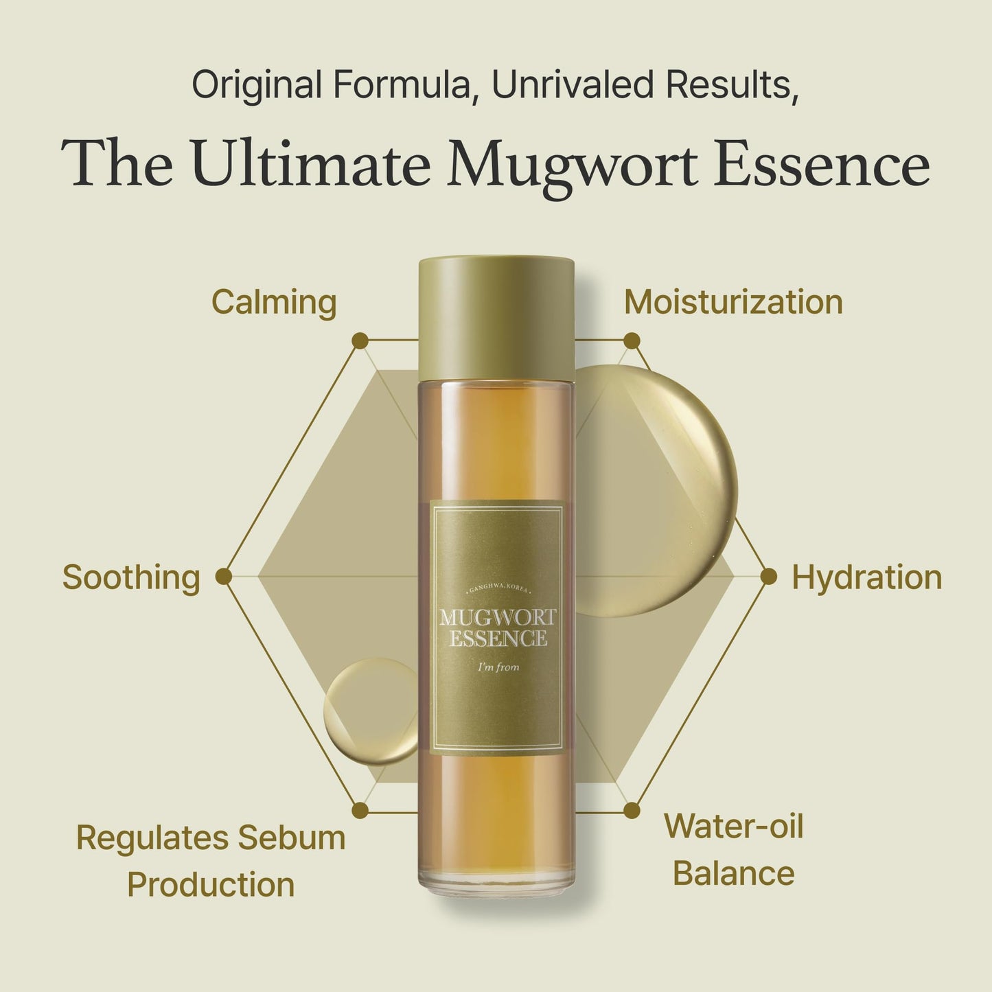 I'm From Mugwort Essence | Vegan Extract - Soothe Sensitive and Irritated Skin, Redness Relief, Refreshing, Korean Hydrating Toner | 5.4 Fl Oz, All Skin Types, PETA Approved