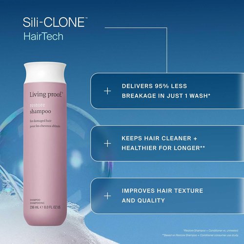 Living Proof Restore Shampoo - Sulfate-Free Formula for Damaged Hair, Adds Shine & Manageability