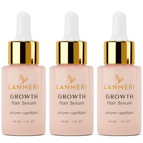 Lanmeri Vegan Hair Growth Serum - Natural Scalp Treatment for Thinning Hair | Fuller, Thicker Hair in 90 Days