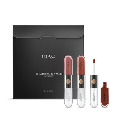 KIKO Milano Unlimited Double Touch Lipstick Kit - 3 Long-Lasting Liquid Lipsticks