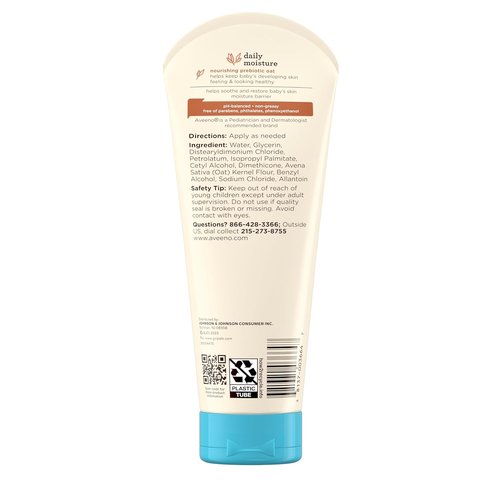 Aveeno Baby Daily Moisture Lotion - Hypoallergenic & Fragrance-Free for Sensitive Skin | 8 fl. oz