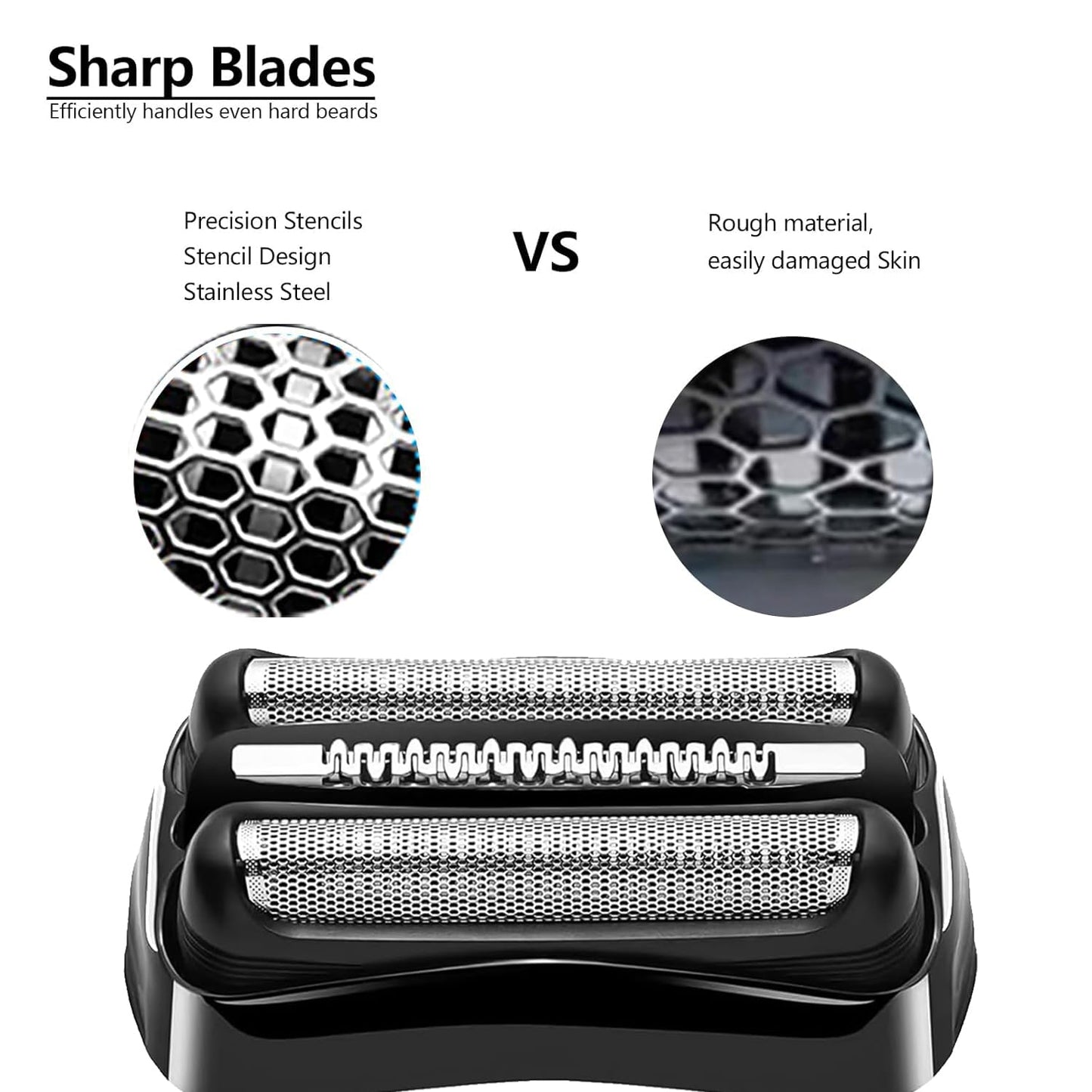Braun 21B Replacement Head - Wet & Dry Foil and Cutter for Series 3 Electric Shavers