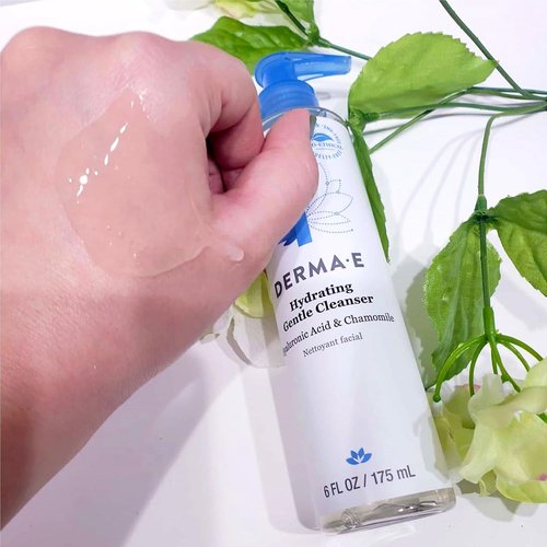 Derma E Hydrating Gentle Cleanser - Moisturizing Facial Wash with Hyaluronic Acid | 6 fl oz