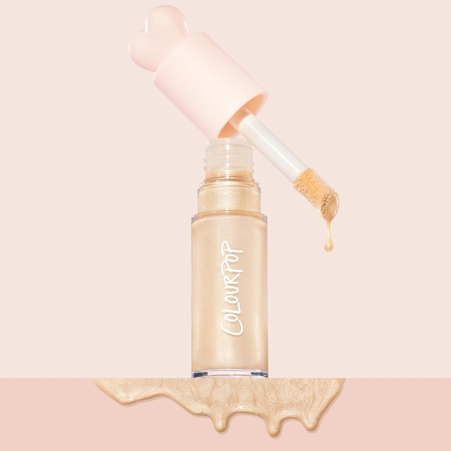 ColourPop Hi-Lite Dewy Liquid Highlighter - Ultra-Reflective Illuminator for Glowy Skin - Sugar Donut (0.38 oz)