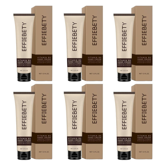 Vitamin B5 Hand Cream - Fast-Absorbing & Non-Greasy Formula for Deep Hydration | 6-Pack, Vegan & Cruelty-Free (1 fl oz)
