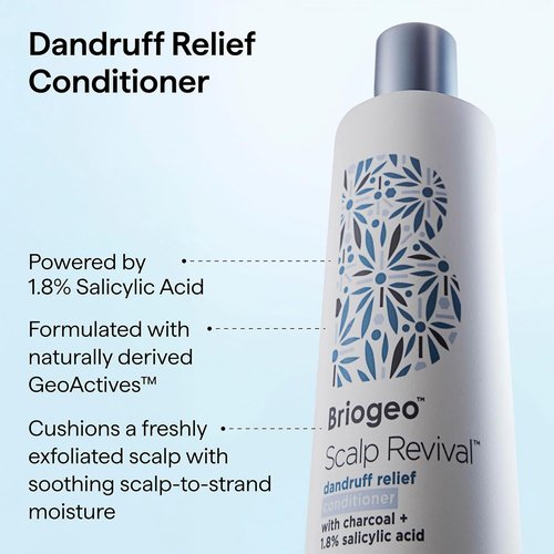 Briogeo Scalp Revival Dandruff Relief Conditioner - Charcoal & Salicylic Acid | Daily Anti-Dandruff Care | 8.4 fl oz