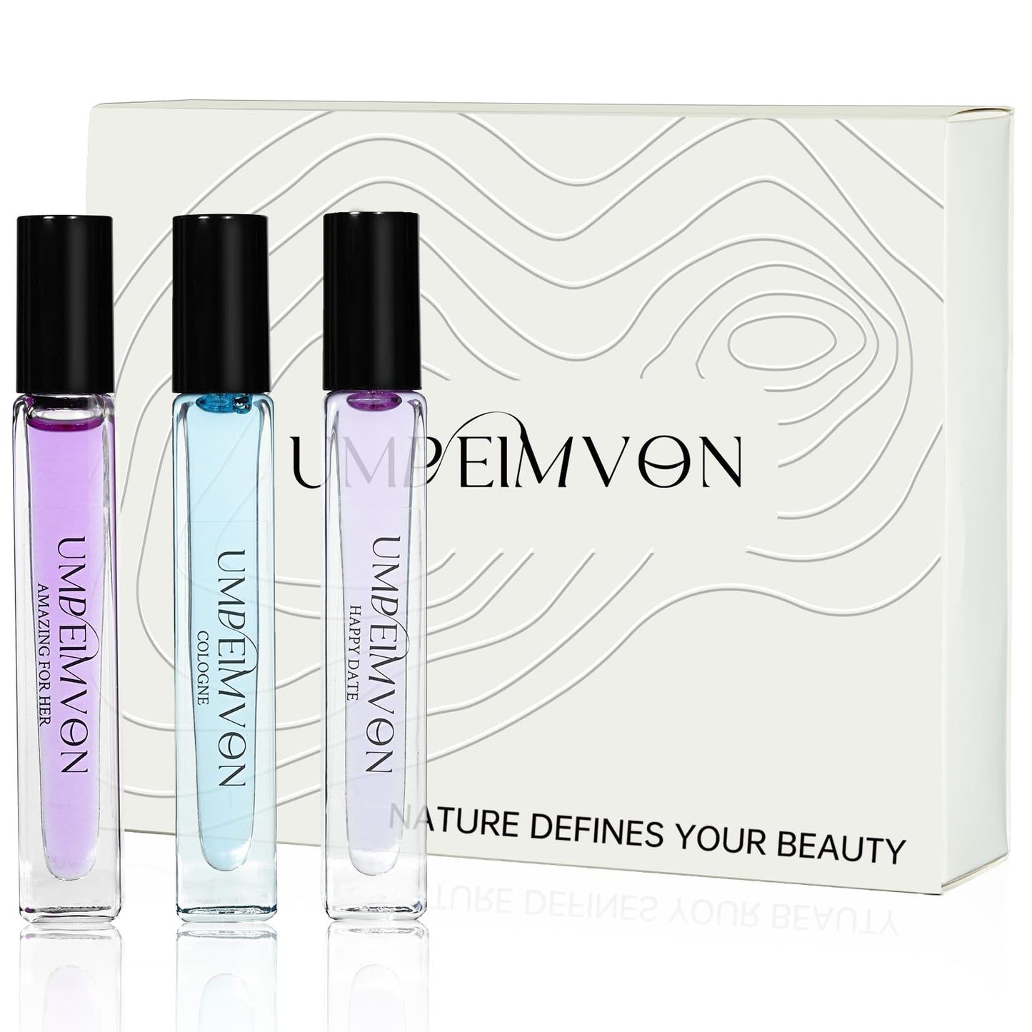 Umpeimvon Roll On Perfume Oils for Women Long Lasting, Pheromones Perfume Body Oil, Travel Size 0.33 Fl. Oz