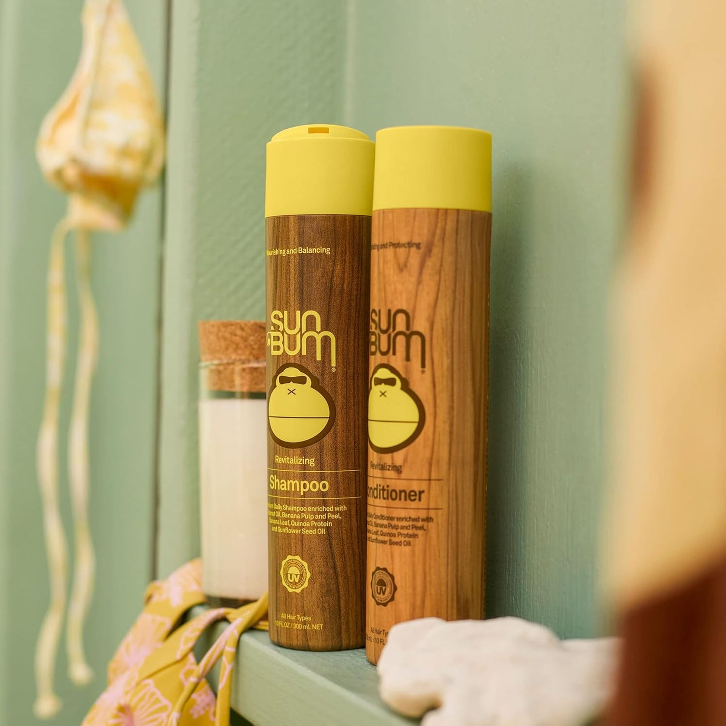 Sun Bum Revitalizing Shampoo & Conditioner Set - Vegan, Cruelty-Free, Hydrating Hair Care | 10 Oz Each