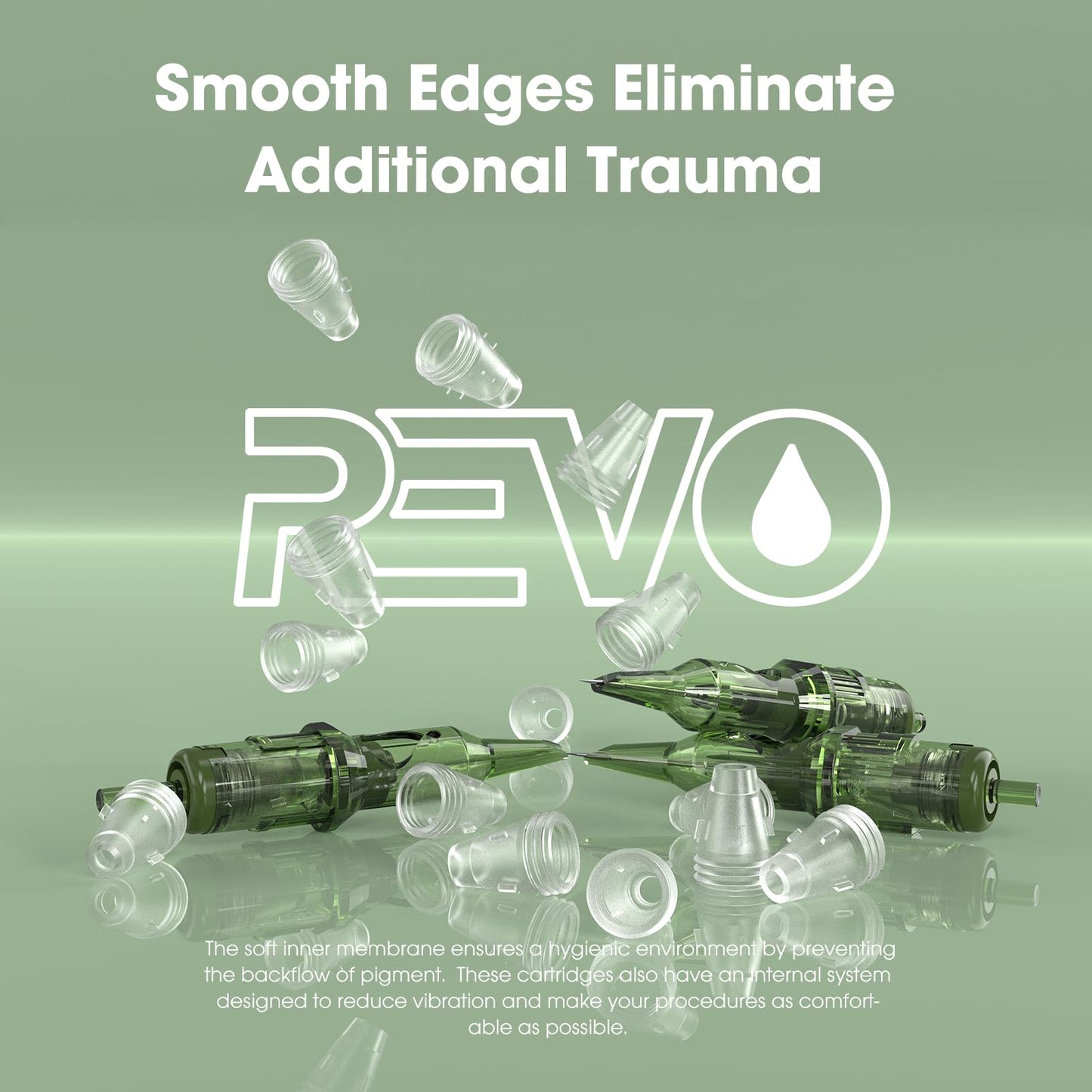 INKin REVO Tattoo Cartridges Magnum 11M1, Tattoo Cartridges #12 Standard 0.35mm Mag Disposable Tattoo Needles With Stay-Sharp Needles Long Taper 20Pcs with Professional Membrane For Tattooing(R1211M1)