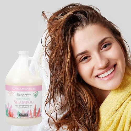 Ginger Lily Farms | Moisturizing Shampoo for All Hair Types - 100% Vegan & Cruelty-Free, Vanilla Sugar Bliss, 1 Gallon