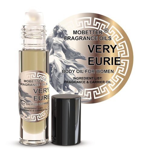MOBETTER Fragrance Oils - Very Eurie Body Oil for Women | 0.33 Oz Roll-On Glass Bottle, Travel Size