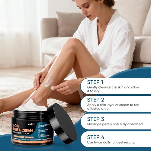 Regine Switzerland Urea Cream 60% with Salicylic Acid - Maximum Strength Foot Cream for Dry, Cracked Heels