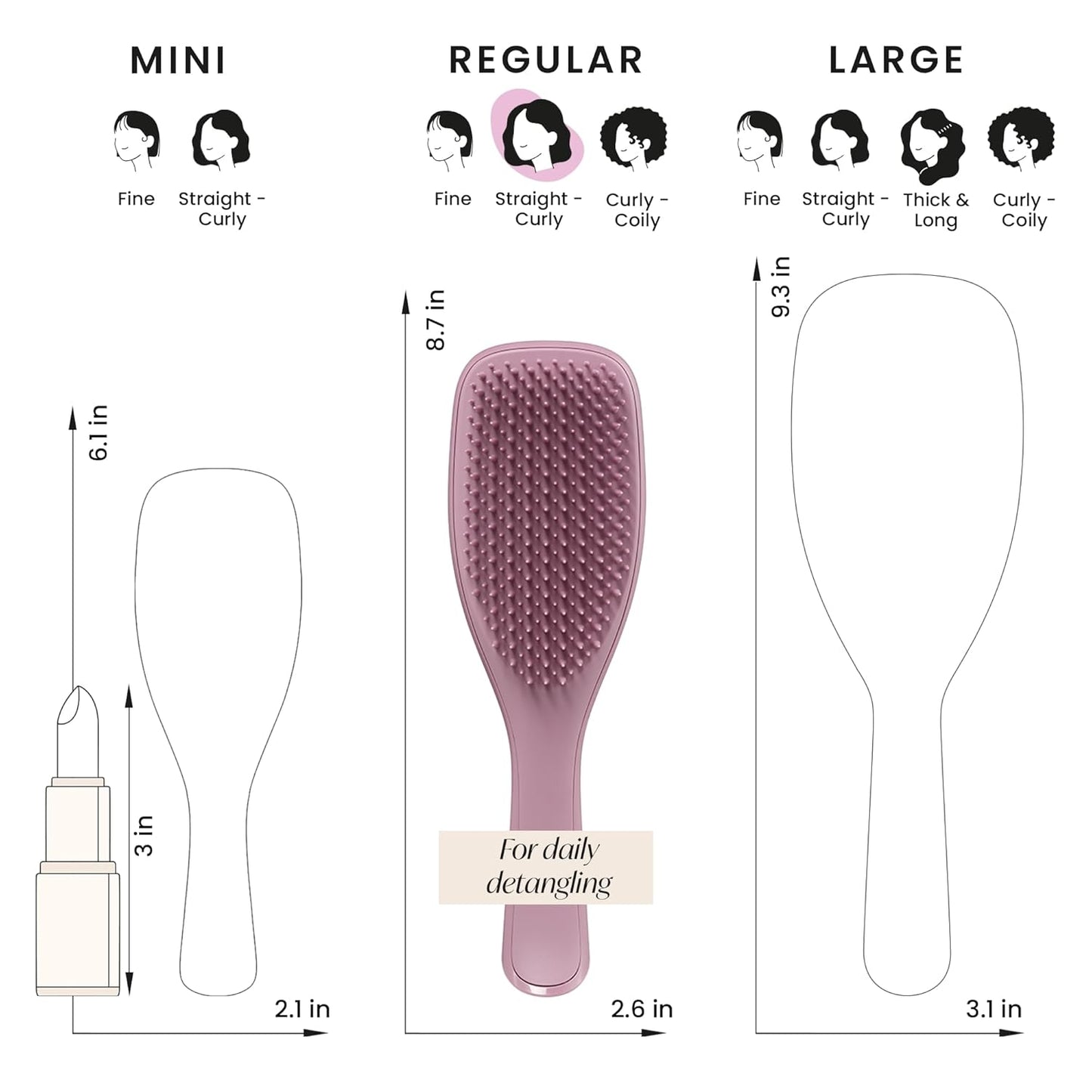 Tangle Teezer Ultimate Detangler Brush - Plant-Based Design for Dry & Wet Hair, Earthy Purple