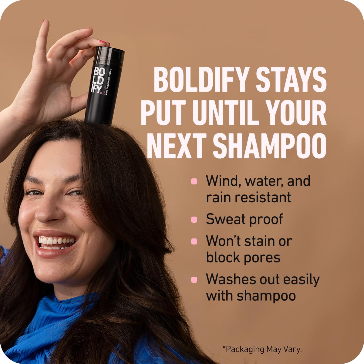 BOLDIFY Hair Fibers (12g) Fill In Fine and Thinning Hair for an Instantly Thicker & Fuller Look - Best Value & Superior Formula -14 Shades for Women & Men - DARK AUBURN