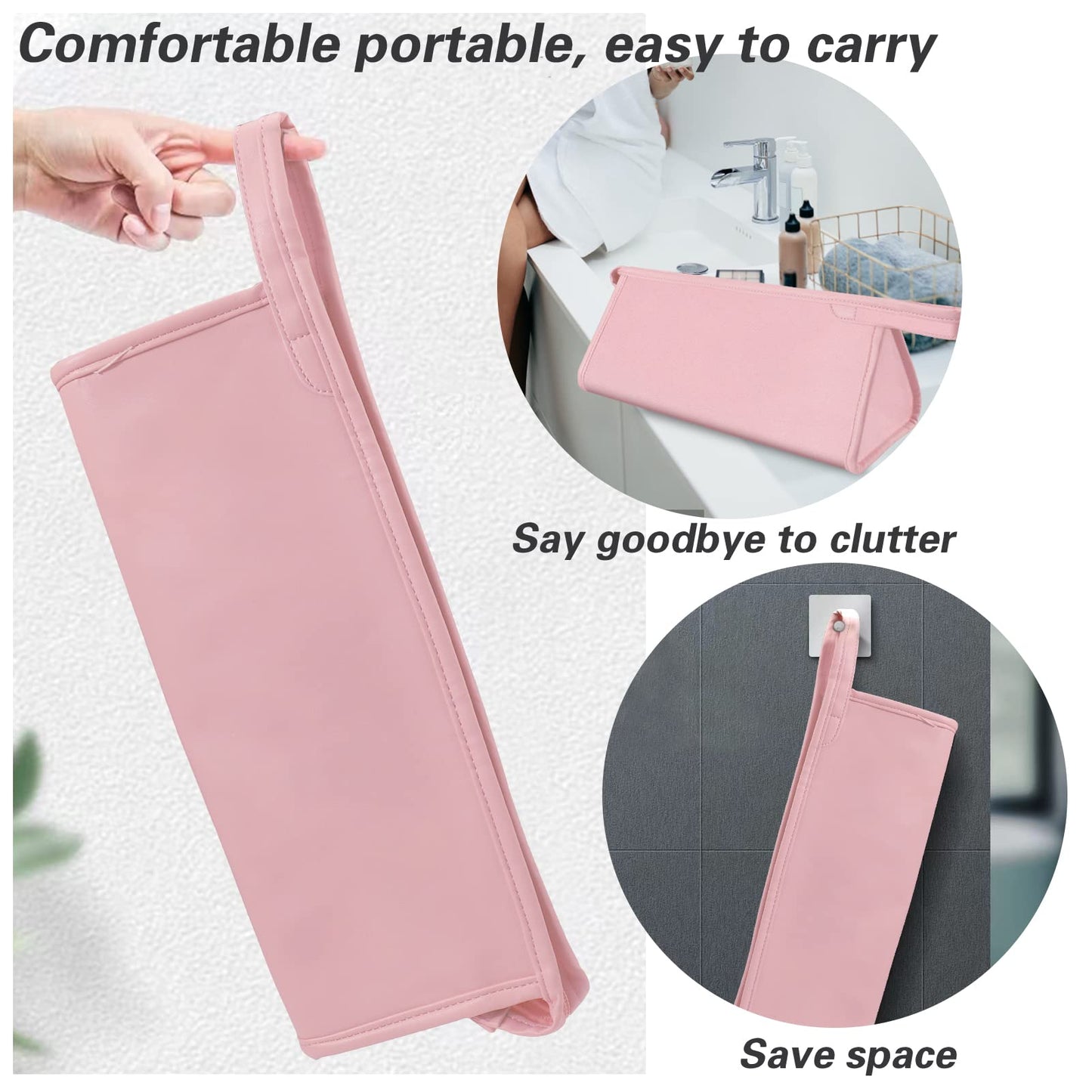 Travel Case for Dyson Airwrap Styler/Shark Flexstyle, Portable Carrying Case for Dyson Supersonic Hair Dryer, Waterproof Anti-scratch Dustproof Shockproof Protection Organizer Travel Storage Bag(Pink)