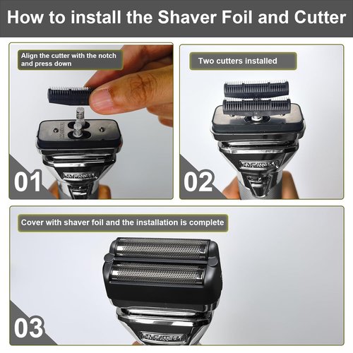 BaBylissPRO Replacement Foil & Cutter - Compatible with FXONE BlackFX Double Foil Shaver | Black