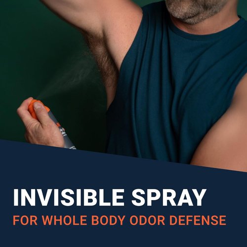 Mando Whole Body Deodorant For Men - Invisible Spray - 72 Hour Odor Control, Aluminum & Benzene Free - 3.6 oz (Pack of 2)