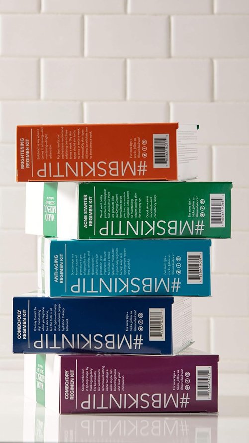 Mario Badescu Brightening Kit - 5 Piece Set with Glycolic Cleanser, Vitamin C Serum & Whitening Mask